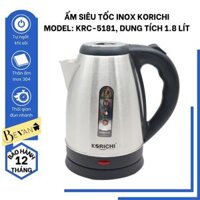 Ấm siêu tốc mini Korichi KRC-5181 thiết kế với chất liệu Inox SU304 cao cấp và hiện đại - Bevano