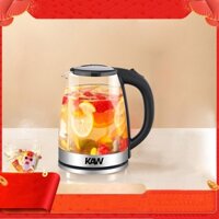 Ấm siêu tốc mini tiết kiệm điện, Ấm siêu tốc thủy tinh KAW RK1818   cao cấp chịu nhiệt và chịu va đập cao