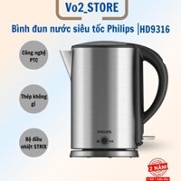 Ấm siêu tốc Philips Bình đun nước giá rẻ giữ nhiệt HD9316 inox 304 1.7L Hàng nhập khẩu – vo2_store