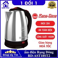Ấm siêu tốc Rạng Đông RD-AST18ST2, ấm pha trà, đun nước sôi cực nhanh, inox 304 an toàn sức khỏe