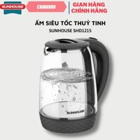 Ấm siêu tốc Sunhouse Thủy tinh cao cấp SHD1215 dung tích 1.8L Bảo hành 12 tháng TẶNG miếng bọt biển rửa bát