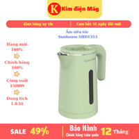 Ấm siêu tốc Sunhouse SHD1353-bình đun nươc siêu tốc inox 2 lớp 1l8-1500W tiết kiệm điện-bảo hành 12 tháng toàn quốc