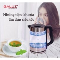 Ấm siêu tốc thủy tinh, Ấm điện đun nước Galuz GK-01 dung tích 1.8L - Hàng chính hãng, Bảo hành 18 tháng