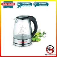Ấm Siêu Tốc Thủy Tinh, Bình Đun Siêu Tốc Sunhouse SHD1217 Cao Cấp Dung Tích Lớn Giúp Pha Trà, Pha Cà Phê, Nấu Mì