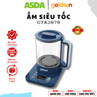 Ấm siêu tốc thủy tinh, bình đun nước đa năng tạo Hydrogen Goldsun GKT2670 1.7L 800W 12 chế độ chưng yến pha trà