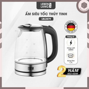 Ấm siêu tốc thuỷ tinh Lebenlang LBL2879 1.7L