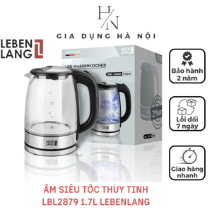 Ấm siêu tốc thuỷ tinh Lebenlang LBL2879 1.7L