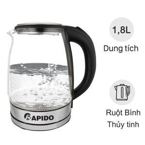 Ấm siêu tốc thủy tinh Rapido RK1818