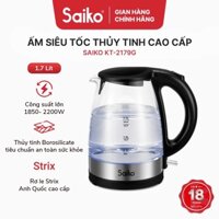 Ấm Siêu Tốc Thủy Tinh Saiko KT-2179G  Dung tích 1.7L - 2200W