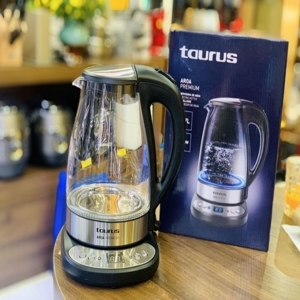 Ấm siêu tốc thủy tinh Taurus Aroa Premium