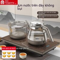 Âm thanh tự động lên bàn ấm đun nước một mảnh bộ dụng cụ pha trà nhúng thủy tinh đặc biệt