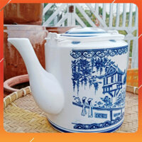 Ấm tích pha trà Bát Tràng(5L) men giả cổ, ấm hãm chè xanh, bình pha, hãm chè xanh