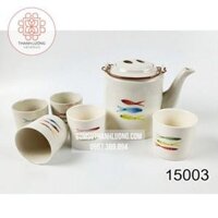 Ấm Tích Pha Trà Xanh Cá Bát Tràng – 15003