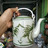 Ấm tích sơn thủy màu xanh cốm 1.5l