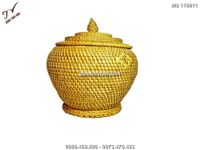 Ấm tích và bao ấm tích màu vàng gốm sứ bát tràng - 1.5 lít - 116011