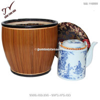 Ấm tích và bao ấm ủ thêu hoa gấm - đường kính 26 cm - 1.5l - 116005