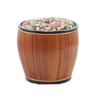 Ấm tích và bao ấm ủ thêu hoa gấm – số 1 – đường kính 19 cm