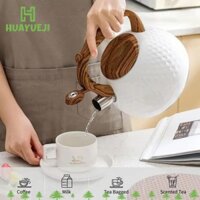 Ấm trà bằng thép không gỉ HUAYUEJI, Ấm đun nước huýt sáo tay cầm chống bỏng 3L, Bình trà cà phê đa năng dung tích lớn Nồi cảm ứng khí