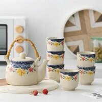 Ấm trà bông tuyết phong cách Nhật Bản – Ấm Tách Trà – SP525282 – bộ