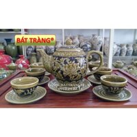 ẤM TRÀ CAO CẤP BỘ TRÀ BÁT TRÀNG GIẢ CỔ ẤM CHÉN SỨ GIÁ RẺ