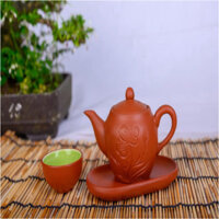 Ấm trà độc ẩm Bát Tràng Trà Đạo, Ấm Uống Trà Độc Ẩm kèm khay (nhiều dáng ấm) hàng có sẵn