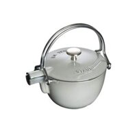 Ấm trà gang STAUB KETTLE G-GY 16,5CM (1,2L – dùng được cho bếp từ) – màu ghi nhạt