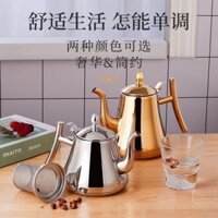 Ấm trà inox dày cho nhà hàng, ấm đun nước cho bếp từ, ấm pha trà, ấm trà hoa gia đình, ấm cà phê dung tích lớn OQMP