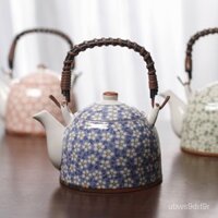 Ấm Trà Kiểu Nhật Ấm Đơn Gốm Sứ Dung Tích Lớn Ấm Pha Trà Có Lưới Lọc900mlẤm Đun Nước Nhà Hàng Gia Dụng
