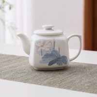 Ấm trà nhỏ bằng gốm sứ Trung Quốc & Nồi vuông mờ & Bộ trà Kung Fu &