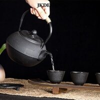 Ấm trà sắt JKDESIGN, Ấm trà gang cổ 600 / 800 / 1200ML, Nhật Bản với Ấm đun nước sôi bằng thép không gỉ