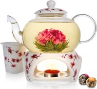 Ấm trà thủy tinh đun bằng nến Teabloom Petite Petite