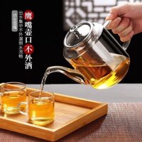 Ấm trà thủy tinh kiểu Trung Quốc mới chịu nhiệt độ cao cho sử dụng tại nhà với bếp gốm điện, ấm pha trà, ấm đun nước với bộ lọc tách trà-nước