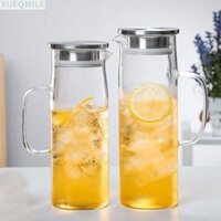 Ấm trà thủy tinh mùa hè QINZHUAN 1 / 1.2 / 1.5L, Ấm đun nước lạnh thủy tinh Borosilicate trong suốt, Bộ lọc có thể tháo rời sáng tạo Bộ trà hoa chịu nhiệt Công suất lớn Văn phòng