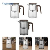 Ấm Trà Thủy Tinh Quà Tặng Trà Sáng Tạo Cho Ấm Trà Rời Chắc Chắn Di Động Tách Nước Tay Cầm Bằng Gỗ Cho Trà Văn Phòng
