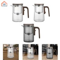 Ấm Trà Thủy Tinh Quà Tặng Trà Sáng Tạo Cho Ấm Trà Rời Chắc Chắn Di Động Tách Nước Tay Cầm Bằng Gỗ Cho Trà Văn Phòng