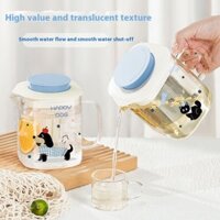 Ấm trà thủy tinh vuông lớn, dung tích cao, borosilicate, có tay cầm, bình đựng nước trái cây