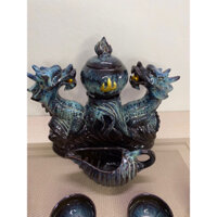 Ấm trà tự động : Ấm trà Song long chầu nguyệt