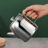 Ấm trà UPSCALE LIMIT, Nồi cà phê bằng thép không gỉ dày không dễ vỡ, đa chức năng có tay cầm Vòi ngắn Ấm đun nước lạnh màu bạc Khách sạn
