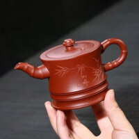 Ấm Tử Sa Nghi Hưng Song Đao Trúc Đoạn 200 ml (Đại Hồng Bào)