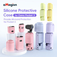 Amagicsn Tương thích với Vỏ silicon màu DJI Osmo Pocket3, Nắp ống kính cho DJI Gimbal Protector