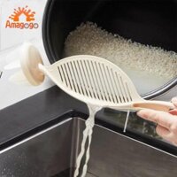Amagogo Hộ Gia Đình Máy Giặt Cơm Lưới Mịn Giặt Sàng Hộp Đựng Có Lỗ Rửa Cơm Lọc Cho Rau Quả Rửa Trái Cây