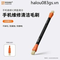 Amao Dễ Dàng Sửa Chữa Bàn Chải Hai Đầu Điện Thoại Di Động Máy Tính Bo Mạch Chủ IC Sửa Chữa Đĩa Hàn Lưới Thép Làm Sạch Chống Tĩnh Điện Bàn Chải Làm Sạch