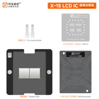 Amaoe 3 TRONG 1 Cho iPhone X-15 Pro MAX Màn Hình LCD IC Chipset BGA Reballing Stencil Bộ Đế Từ + Tấm Định Vị + Lưới Thép