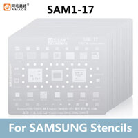 Amaoe SAM 1-17 BGA Reballing Stencil Bộ dụng cụ cho SAMSUNG S8 S7 S6 S22 Ultra NOTE10 A53 A536 J5 J4 J3 Lưới thép trồng thiếc