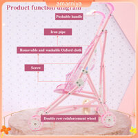 Amar Engaging Playtime Xe đẩy Thiết kế an toàn Xe đẩy búp bê Xe đẩy búp bê có thể gập lại Đồ chơi xe đẩy cho bé gái 3-5 tuổi Xe đẩy Babydoll thực tế để chơi an toàn Tăng cường trí tưởng tượng