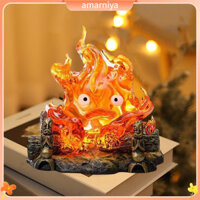 Amar Hoạt Hình Ngọn Lửa Đèn Ngủ Trái Tim Ngọn Lửa Đèn Bàn Trẻ Em Phòng Ngủ Đầu Giường LED Mầm Non Đèn Để Bàn Trang Trí Quà Tặng Giáng Sinh