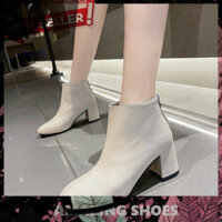 AMAZING SHOES ⭐ AMAZING SHOES - Boot da nữ công sở chất da đẹp kiểu dáng thời trang đế cao khoảng 3 cm