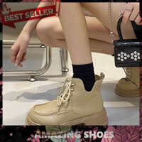 AMAZING SHOES ⭐ Bốt nữ cổ lửng khoét sườn Quiin mẫu mới thời trang cực xinh đi học đi chơi đi làm dễ phối đồ