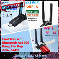 AMAZING SHOES  Card mạng Card wifi Bluetooth Fenvi Wifi 5 Pci-e Không Dây Ac1200 Băng Tần Kép 2.4G/5GHz 802.11ac Cho má