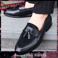 AMAZING SHOES ⭐ Giày da nam SIÊU RẺ  kiểu dáng hàn quốc , kết hợp da lộn đính chuông da.